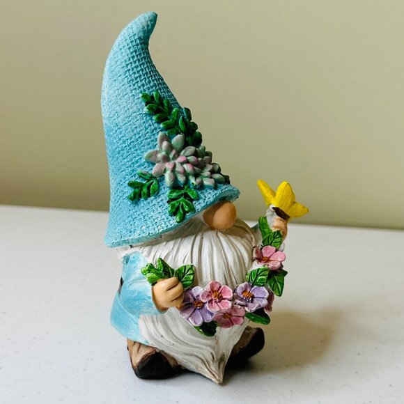 Spring Summer Easter gnomes farmhouse decoration tiered tray gnomes butterflies - Picture 6 of 14